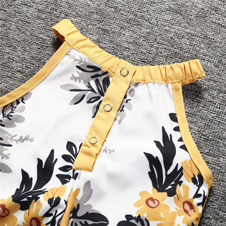 Sleeveless Floral Jumpsuit Jumpsuit Ins Children's Clothing — изображение 3