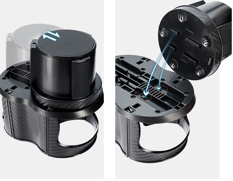 Car Water Cup Holder, Carbon Brazing, One-point Two-piece Beverage Holder, Adjustable Base - Image 3