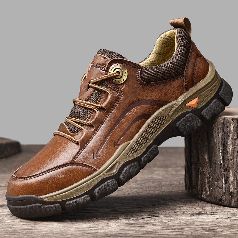 Lace-up Bull-toe Shoes Hiking Shoes Low-top Casual Work Shoes - Image 2