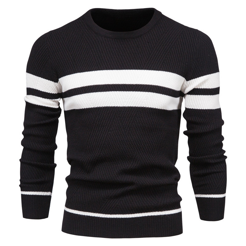 Fashion Casual Striped Men's Sweater - Image 2