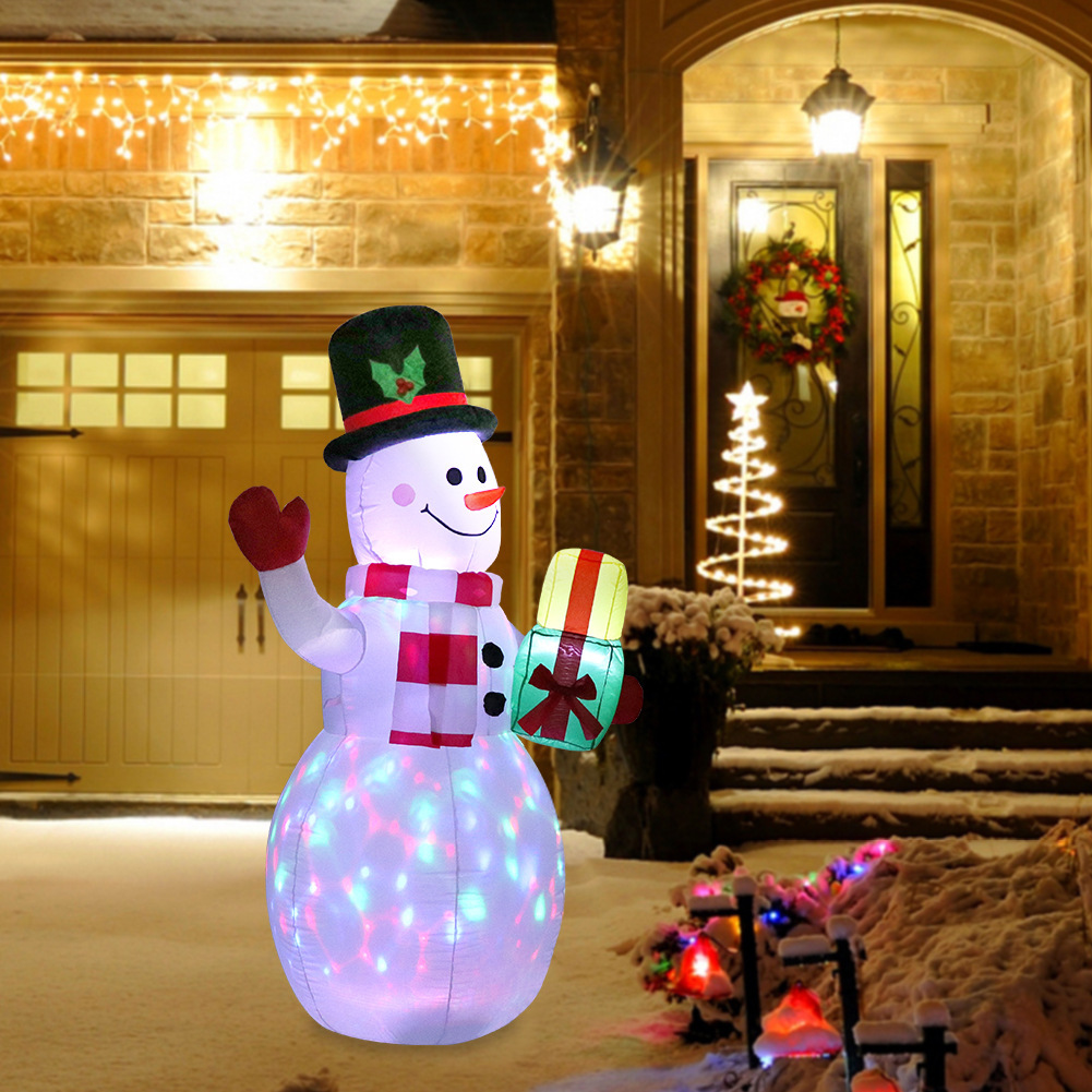 Christmas LED Lights Glowing Santa Tree Snowman Inflatable Doll Outdoor Yard Garden Decor - Image 6