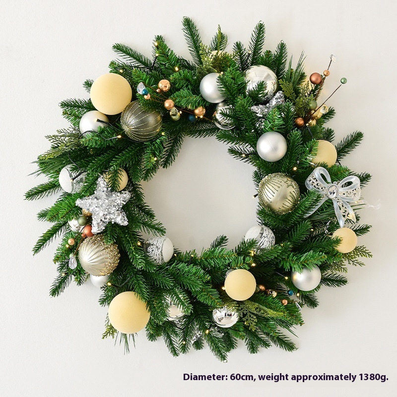 60cm Pine Leaf Christmas Garland Door Ornaments — изображение 6