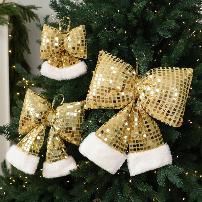 Mirror Bow Christmas Tree Decoration - Image 2