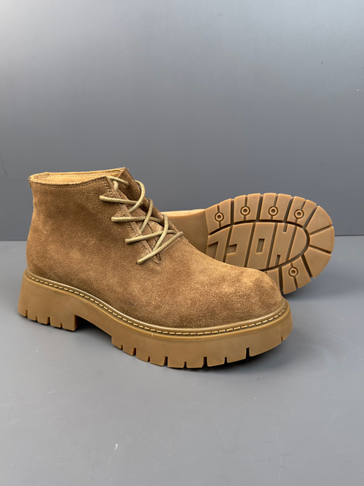 New Genuine Leather Suede Retro Casual British Men's Ankle Boots - Image 4