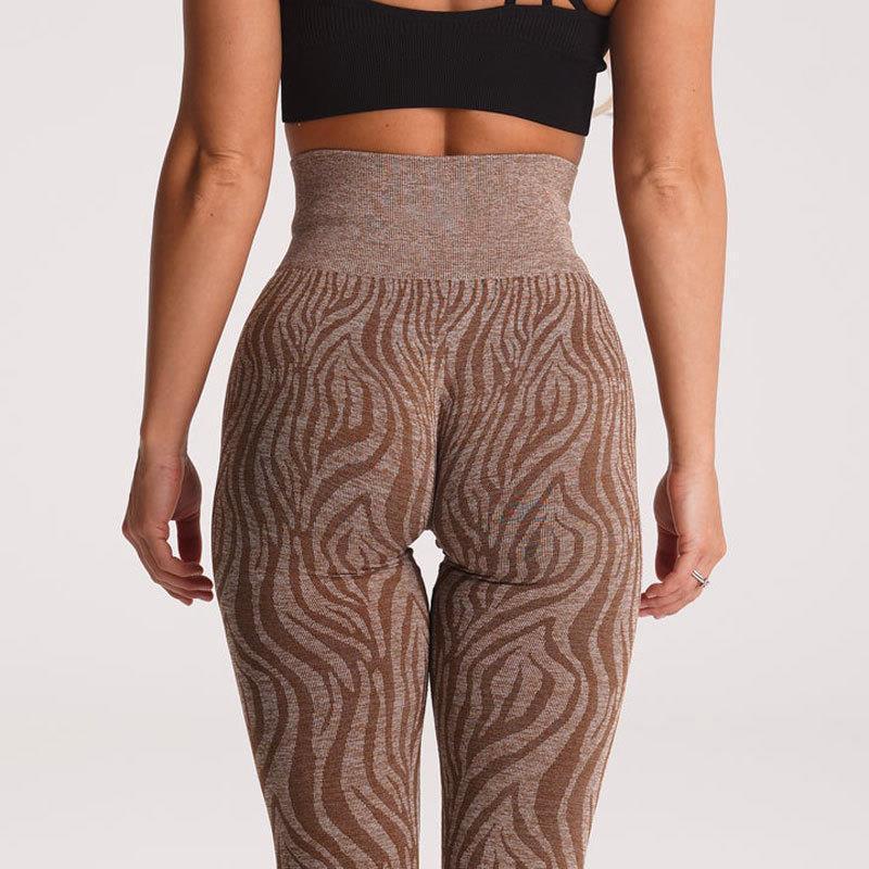 Outdoor Sports Zebra Print Nylon Yoga Pants – Bild 6