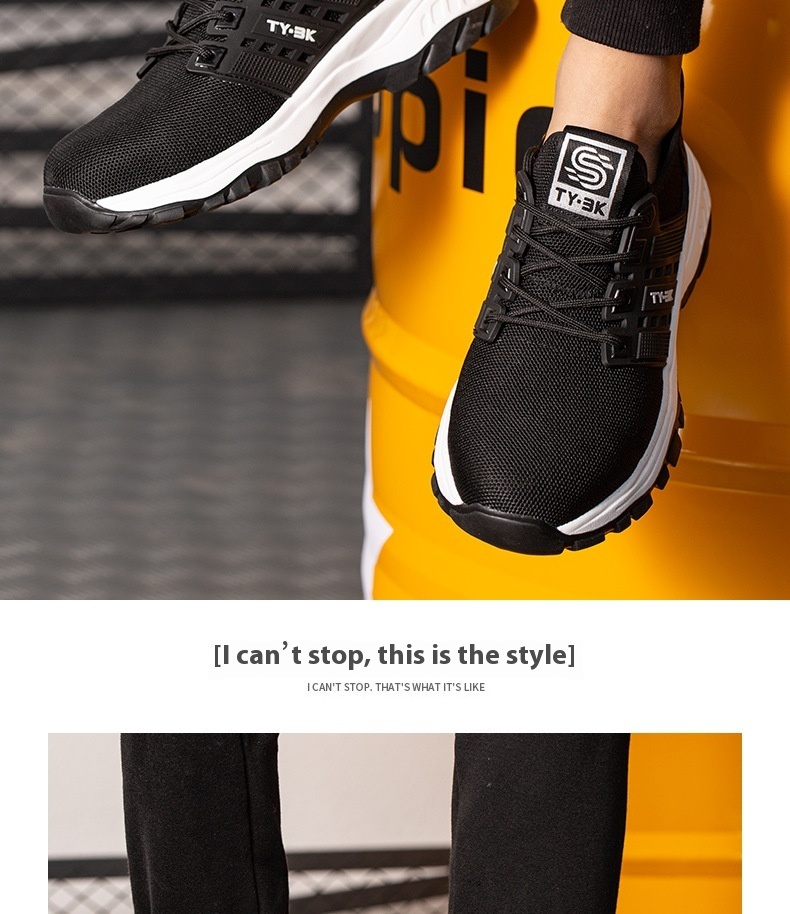 Men's Flyknit Safety Shoes Anti-smashing Breathable - Image 7