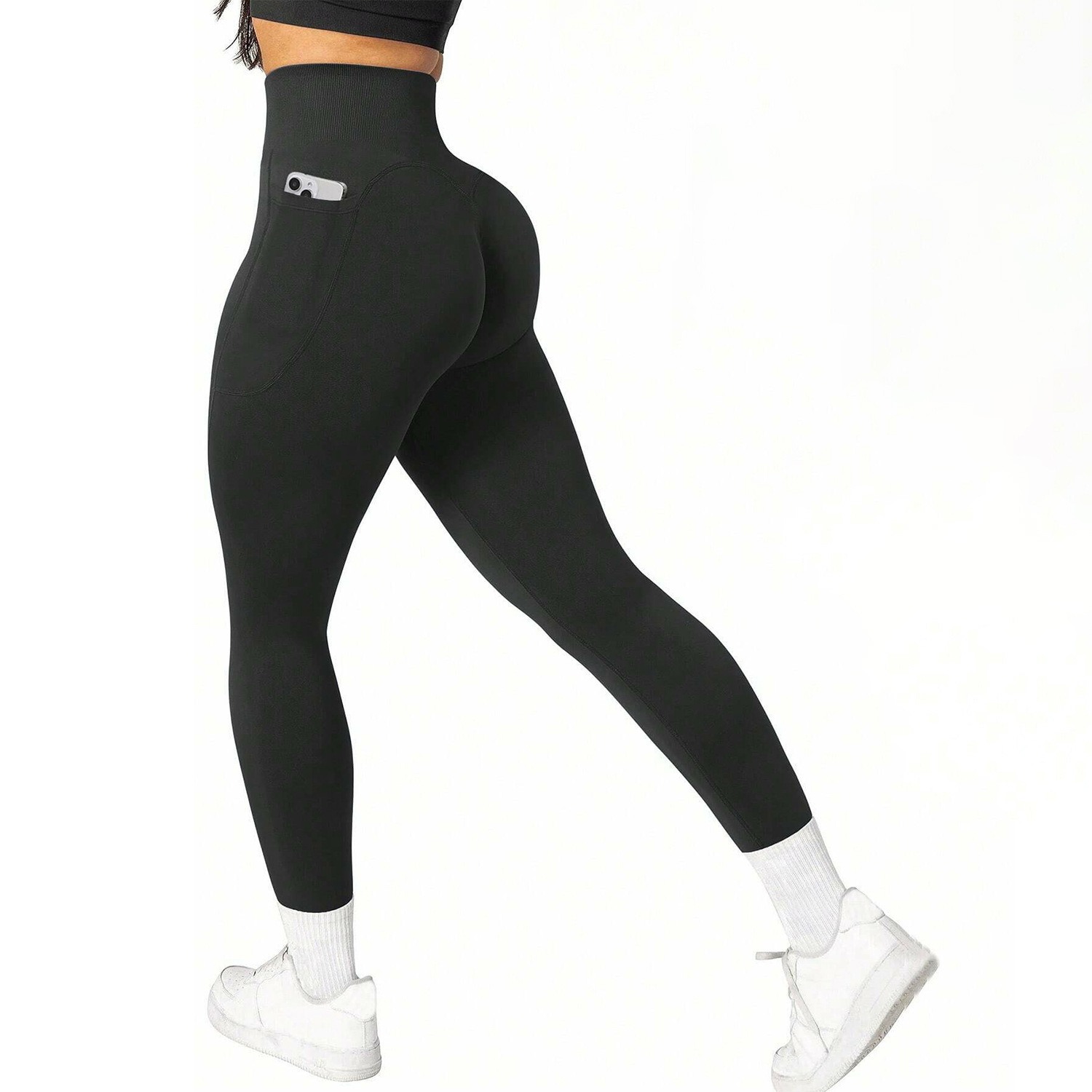 Solid Color Yoga Pants Nude Feel Hip Yoga Trousers - Image 5
