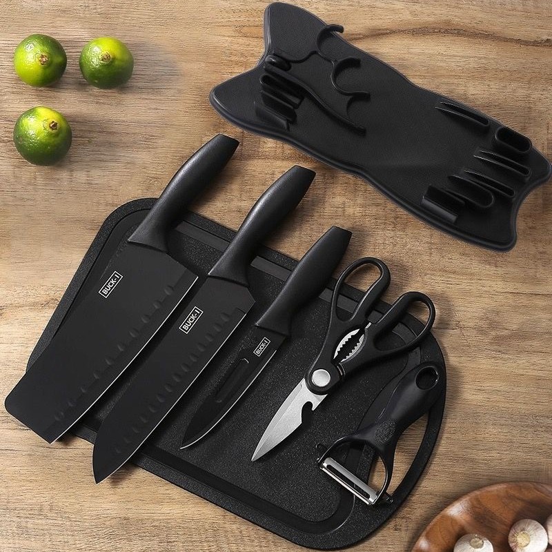 Black Steel Kitchen Knife Combination - Image 4