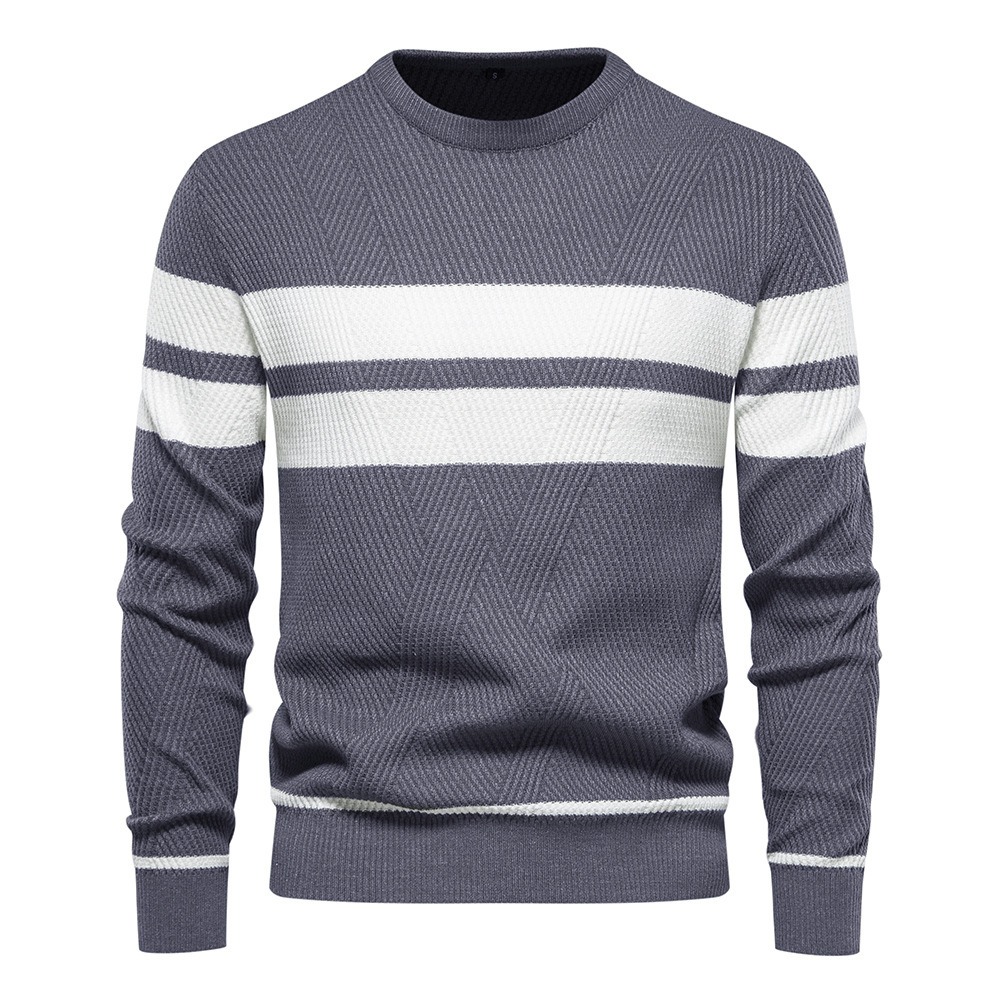 Fashion Casual Striped Men's Sweater - Image 8