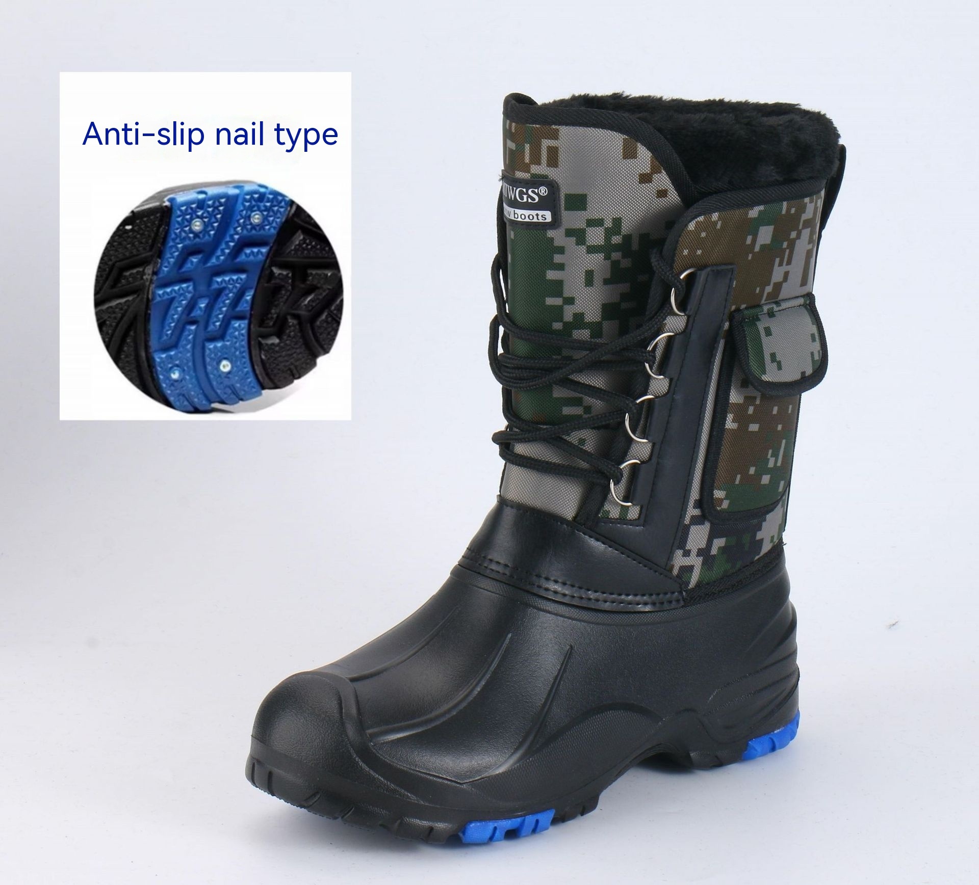 Fleece-lined Cotton-padded Warm Keeping Fishing Boots - Image 5