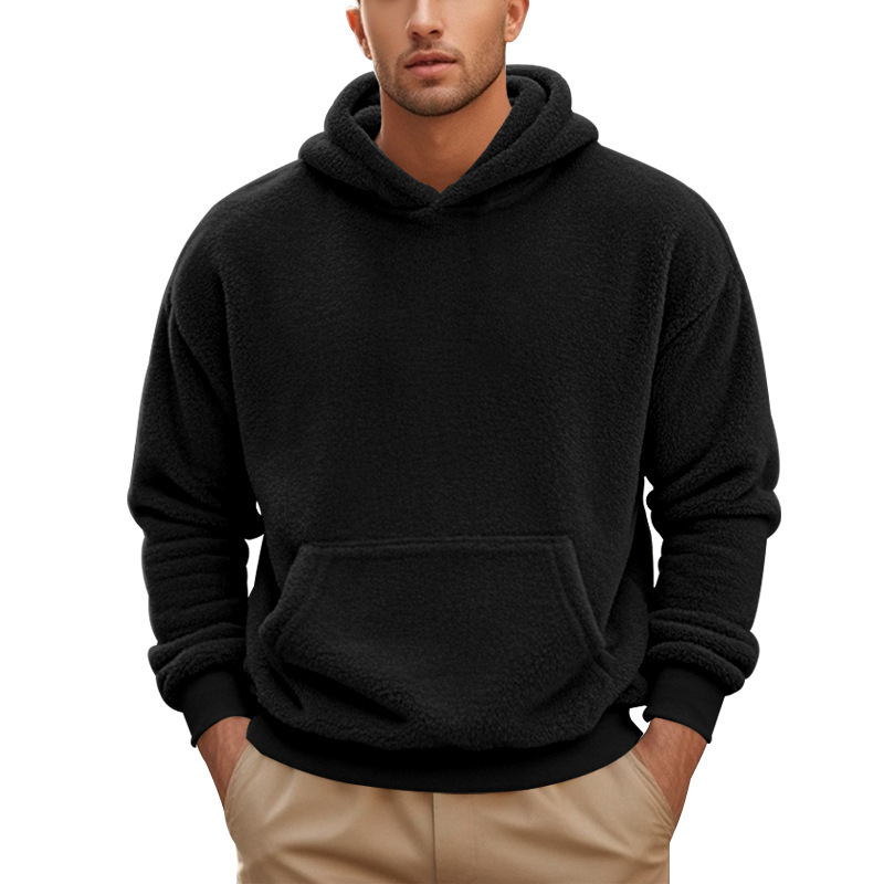 New Men's Double-sided Velvet Loose Sweater Men - Image 3