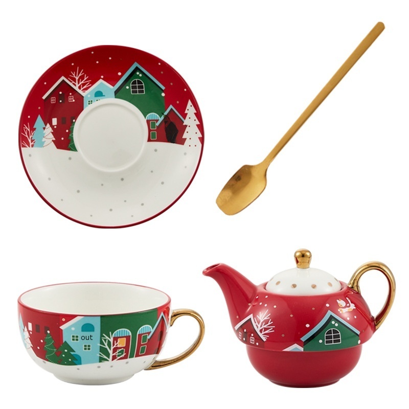 Ins Christmas Ceramic Cup Dish Kitchen Gadgets - Image 2