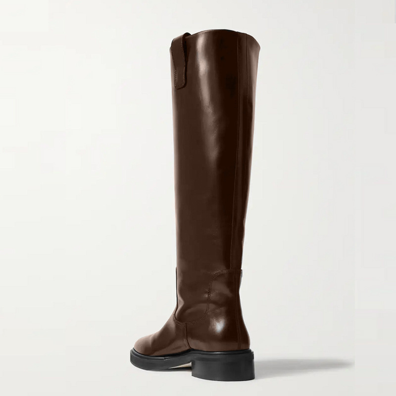 Autumn And Winter Low Heel Large Tube Circumference Boots - Image 5
