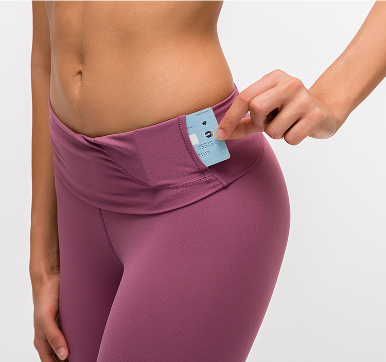 Naked yoga pants high waist hip fitness pants — изображение 3