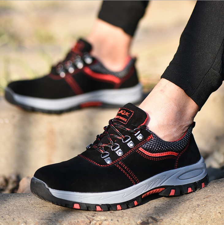 Wholesale four seasons steel toe caps anti-smashing stab-resistant protective shoes lightweight breathable work shoes deodorant safety shoes — изображение 2