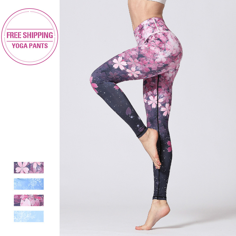 Sports gym printed yoga pants – Bild 3