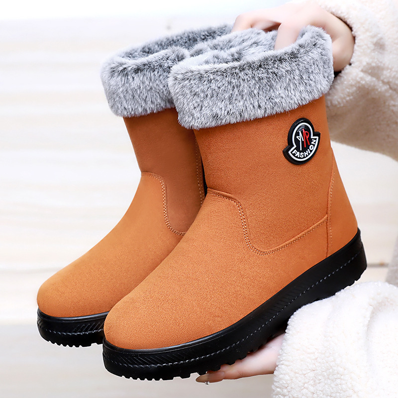Cotton-padded Shoes With Velvet Women's Long Tube High-top Snow Boots - Image 4