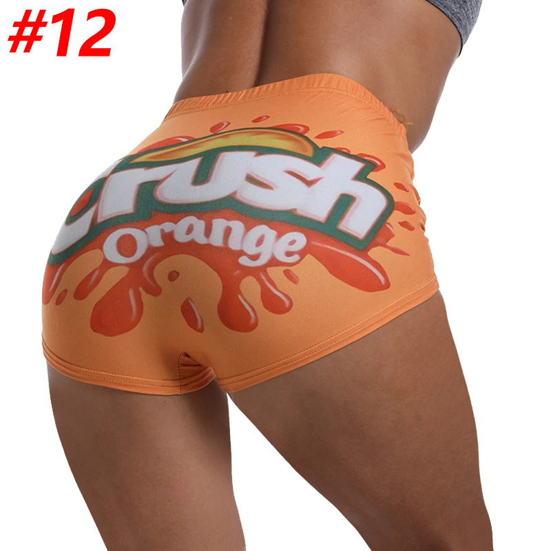 Printed skinny shorts yoga pants — изображение 4