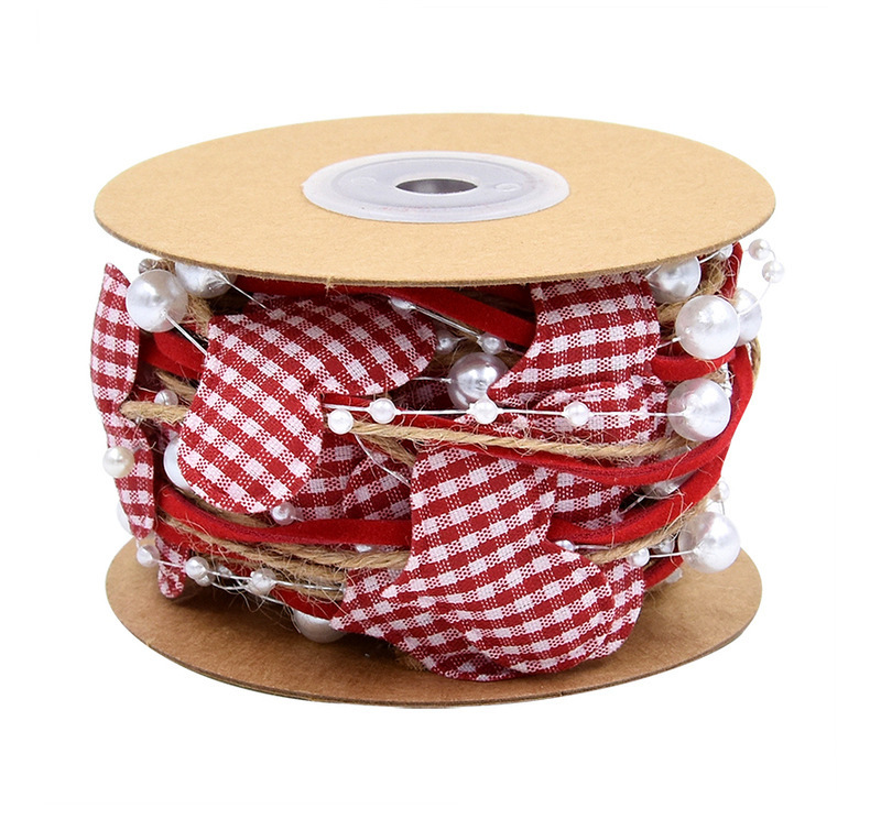 Decorations Red Five-pointed Star Ribbon Bow Christmas Pendant - Image 3