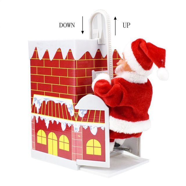 Electric Climbing Chimney Santa Claus Christmas Decoration Figurine Ornament Family New Year Party Santa Claus New Year Gift - Image 5