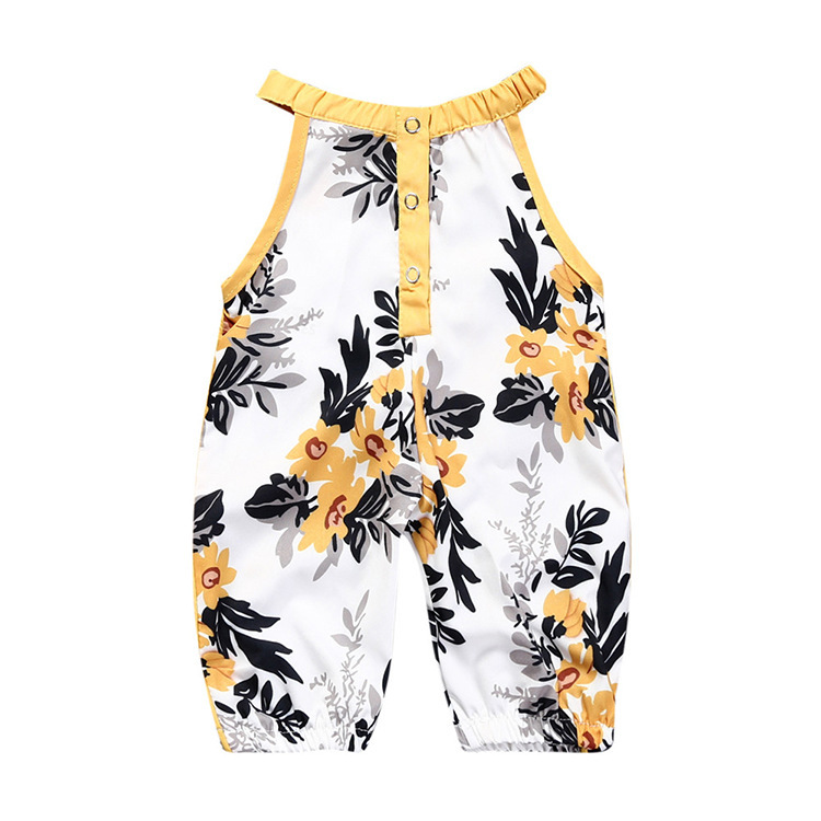 Sleeveless Floral Jumpsuit Jumpsuit Ins Children's Clothing — изображение 2