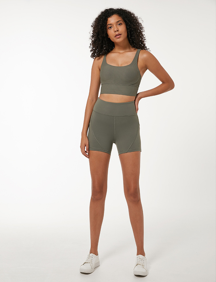 New pocket fitness pants stretch tight yoga pants - Image 2