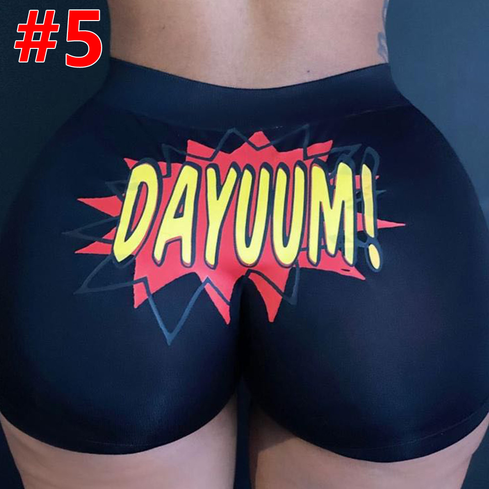 Printed skinny shorts yoga pants — изображение 10