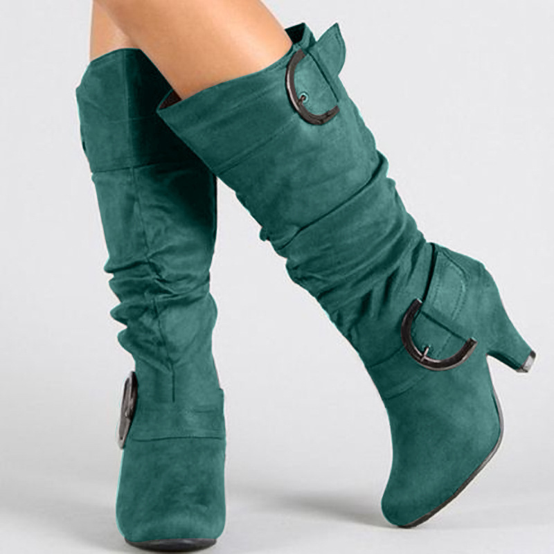 Fashion Brushed Velvet Spring And Autumn Women's Boots - Image 4