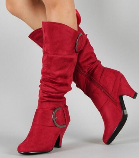 Fashion Brushed Velvet Spring And Autumn Women's Boots - Image 3