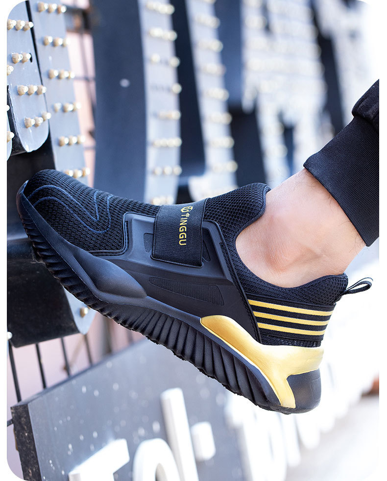 Men's Anti-Smashing And Anti-Piercing Steel Toe Wear-Resistant Work Shoes – Bild 4