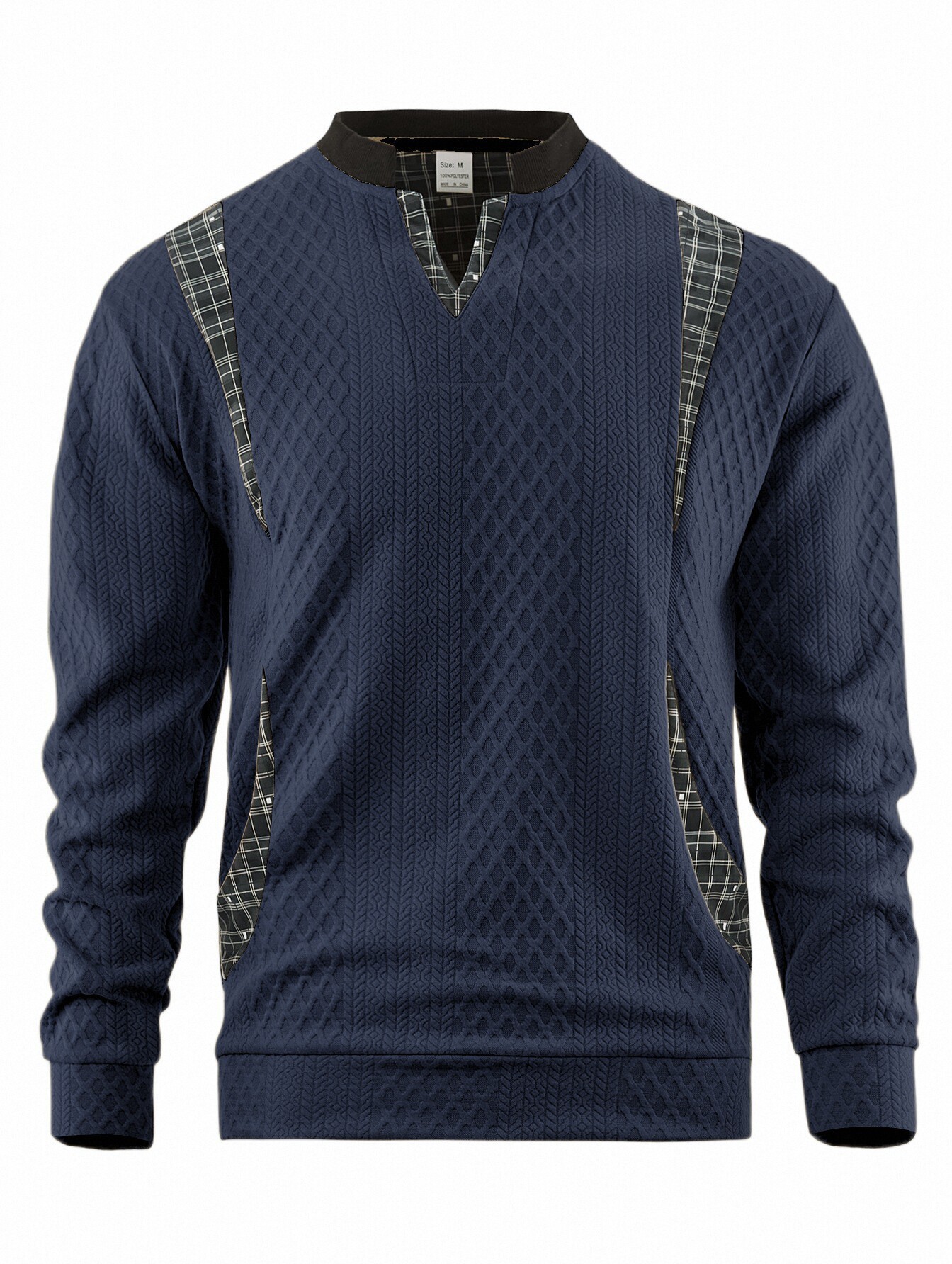 Men's Contrast Color Pullover Sweater — изображение 9