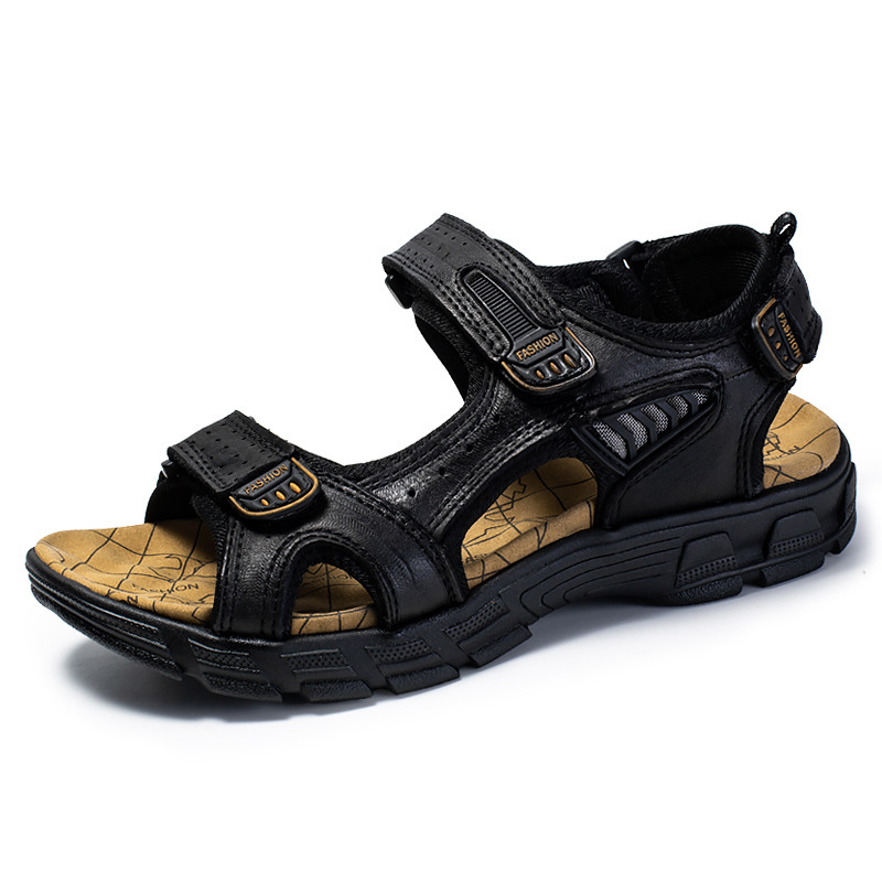 Men's Retro Casual Leather Sandals Outdoor Stylish Beach - Image 6
