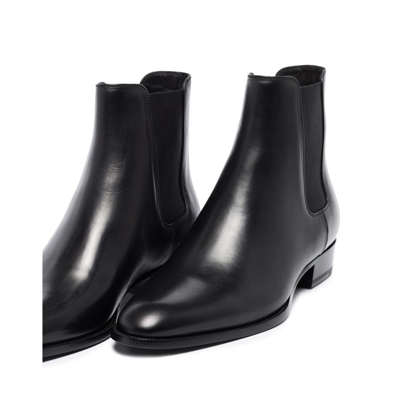 Men's Genuine Leather Pointed Toe Business British Style Martin Boots — изображение 4