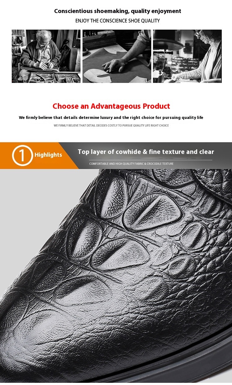 Heightened Breathable Business Formal Casual Leather Shoes – Bild 8