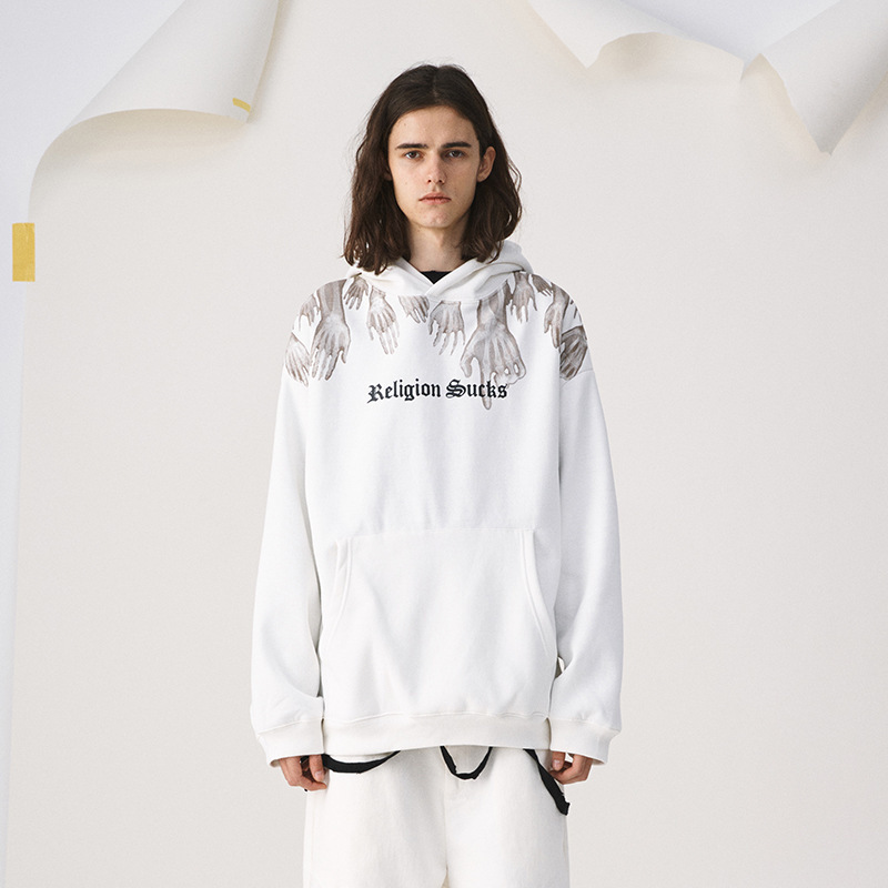 HOODIE ghost hand fleece hoodie – Bild 3