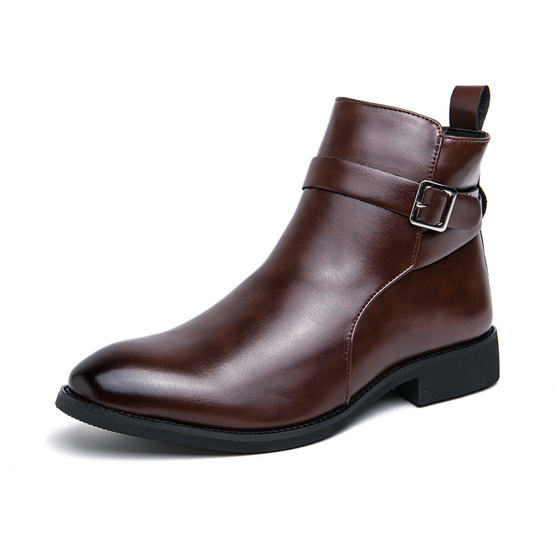 High-top British Fall Winter Men Western Boots Men - Image 7