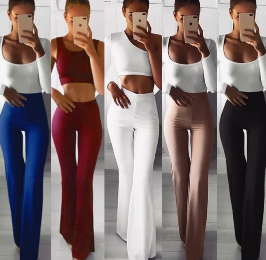 Slim-fit big flared yoga pants