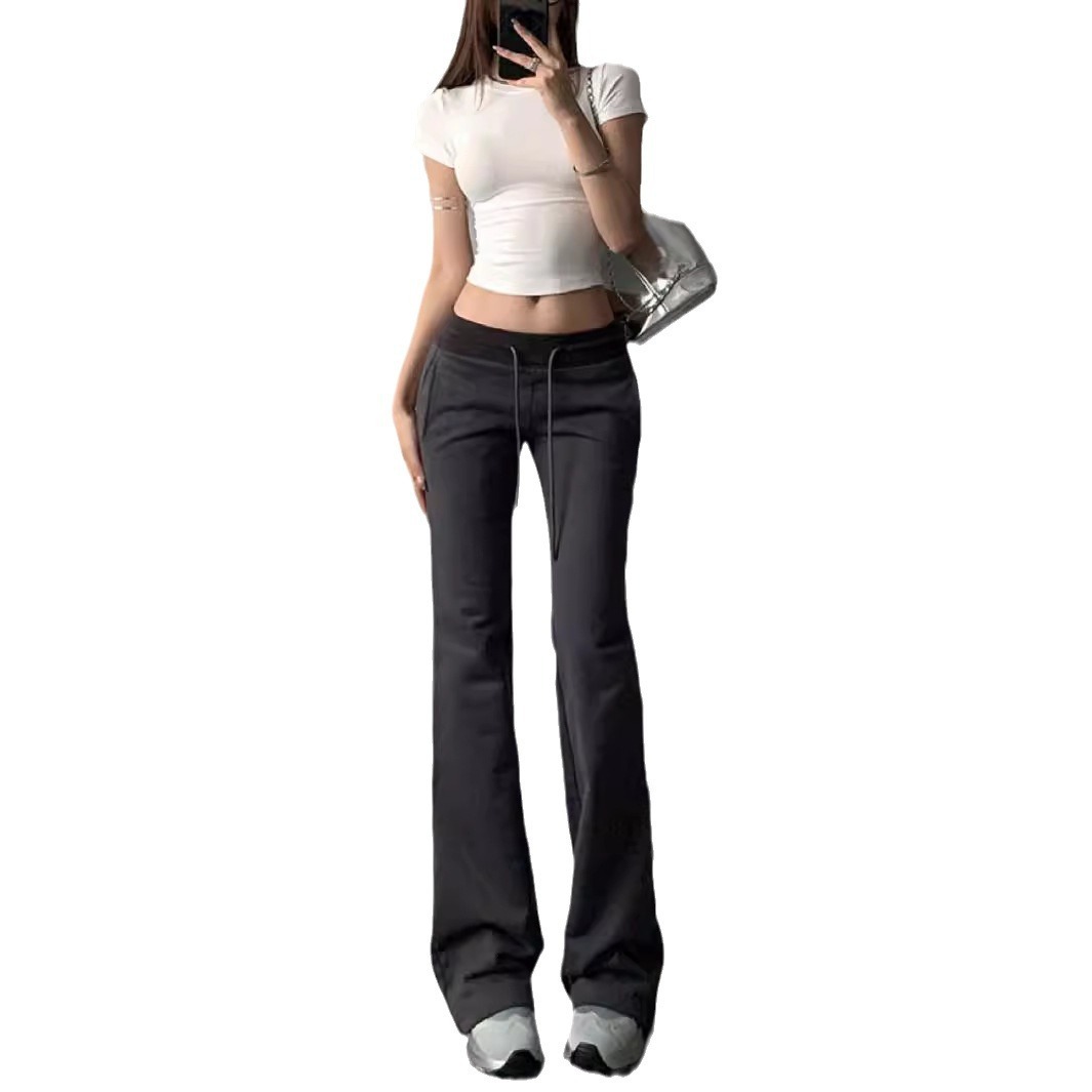 Women's Casual Flared Pants Low Waist Yoga Pants - Image 5