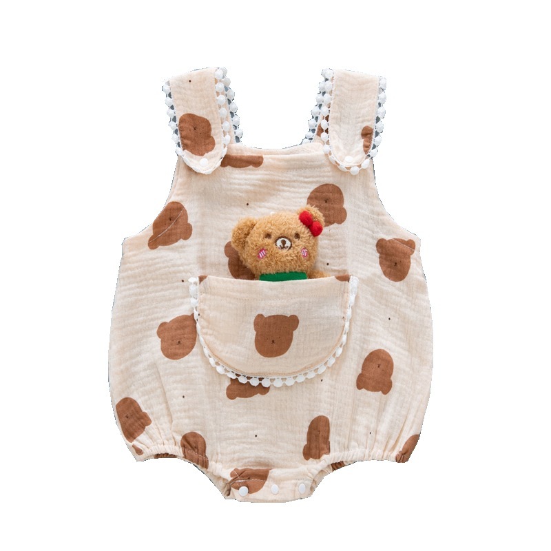 Cute Baby Gauze Triangle Rompers – Bild 5