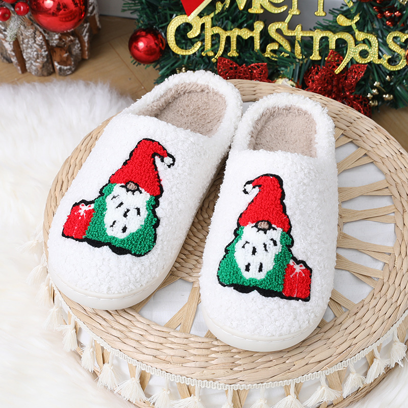 Cute Cartoon Santa Claus Home Slippers Couple Indoor Floor Bedroom Slipper Christmas Warm Shoes Women Men - Image 8