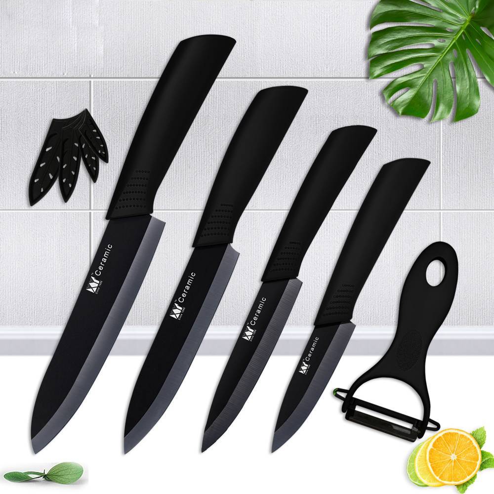 Ceramic knife set black blade ceramic knife — изображение 4