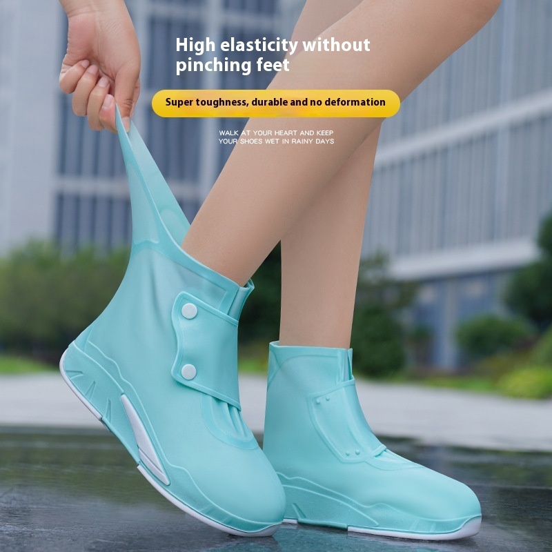 Non-slip Wear-resistant Shoes Bottom Rainy Silicone Rainproof Children's Rain Boots - Image 3