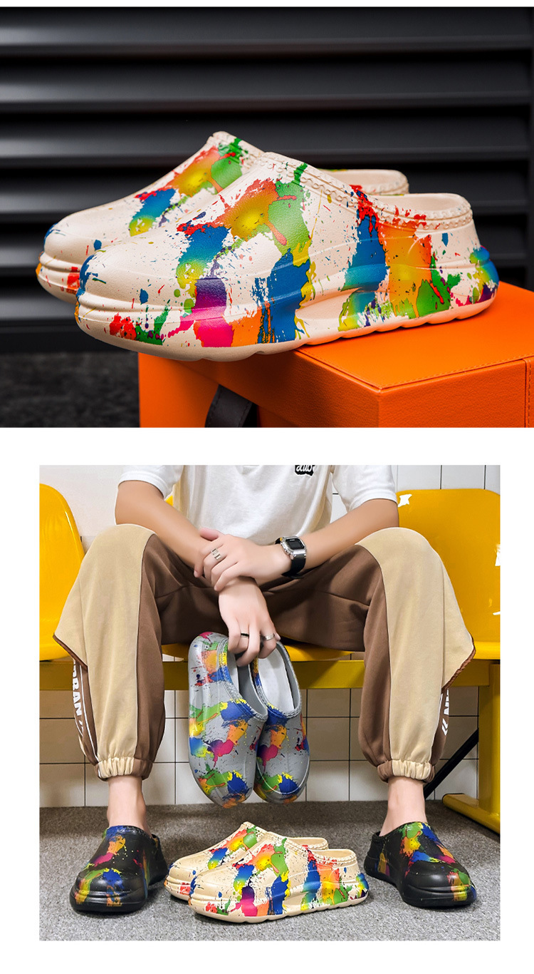 Men's Fashion Platform Pump Chef Hotel Waterproof Food Workshop Work Shoes Durable Garden Slippers — изображение 3