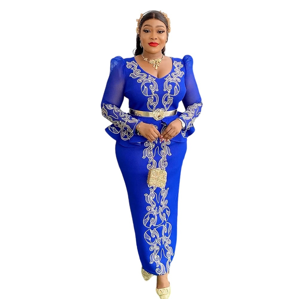 Women's Luxury Rhinestone Beaded V-neck Formal Dress – Bild 5