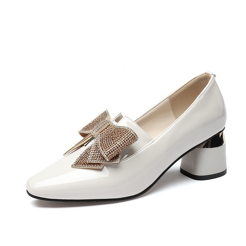 Rhinestone Bow High Heel Women's Shoes - Image 7