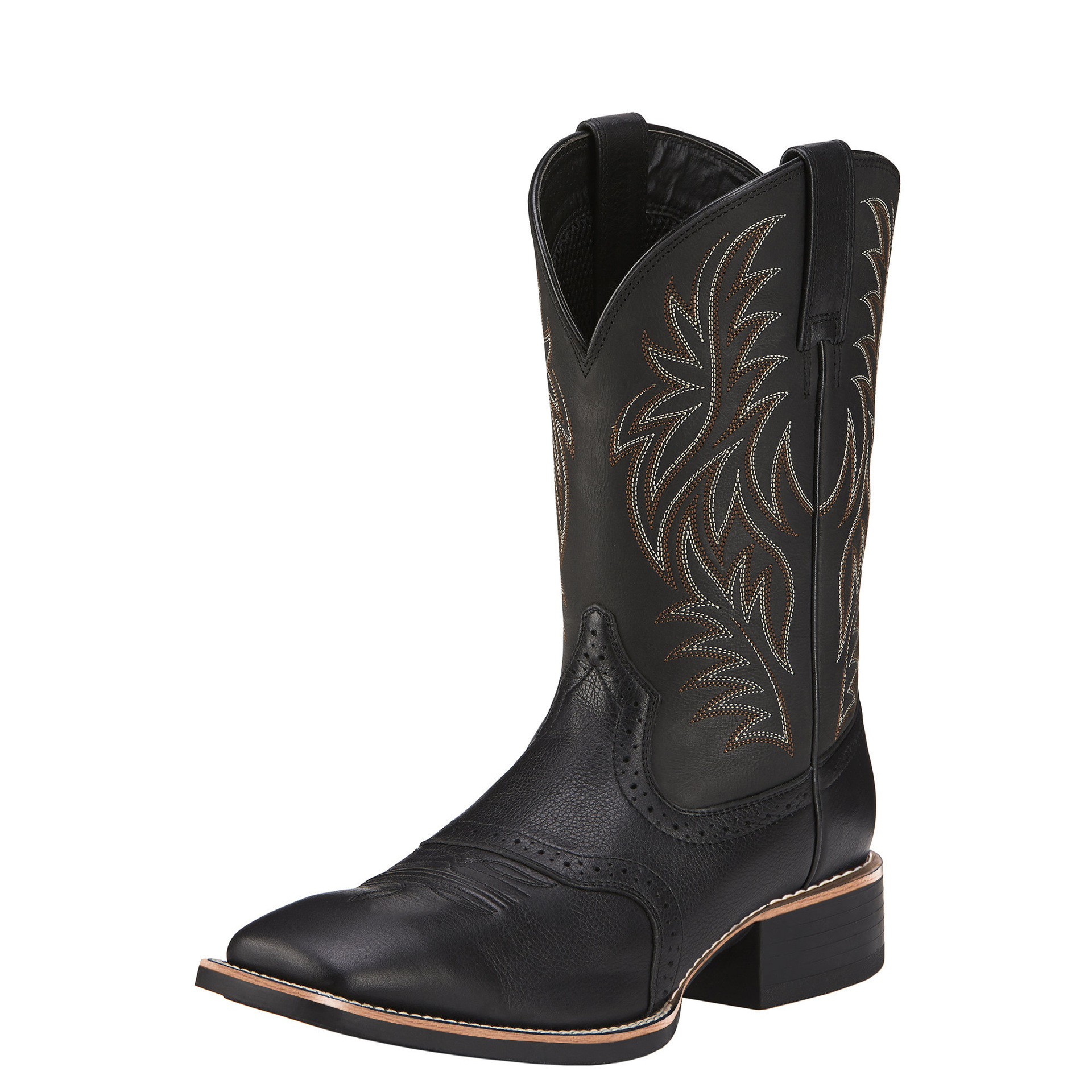 High Embroidery Vintage Engraving Stitching Wide Head Western Cowboy Boot — изображение 9