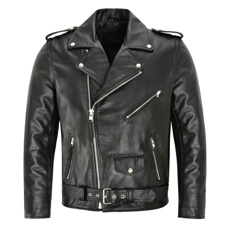 Casual Leather Clothing Motorcycle Men's Leather Coat - Image 6