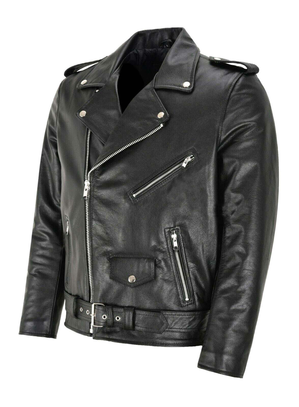 Casual Leather Clothing Motorcycle Men's Leather Coat - Image 8