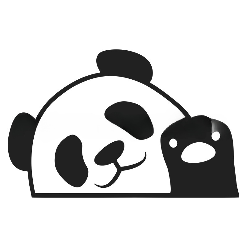 Peeking Panda Automobile Sticker Vinyl Creative Decal Cute Panda Car Accessories — изображение 2