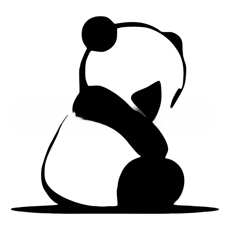 Peeking Panda Automobile Sticker Vinyl Creative Decal Cute Panda Car Accessories — изображение 3